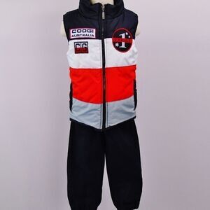 COOGI Kids Set Jeans & Puffer Vest Kids Streetwear
